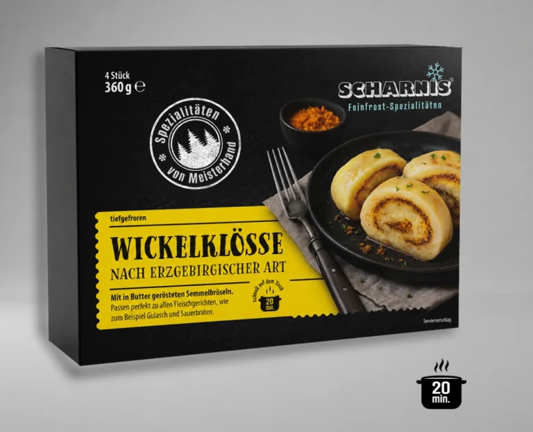 gefüllte Wickelklöße, gefroren